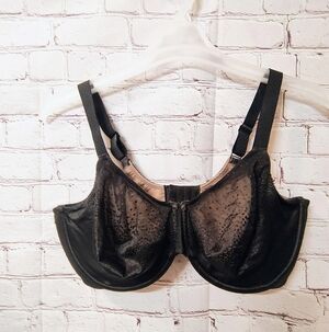 Wacoal Back Appeal Black Underwire Unlined Bra 44C